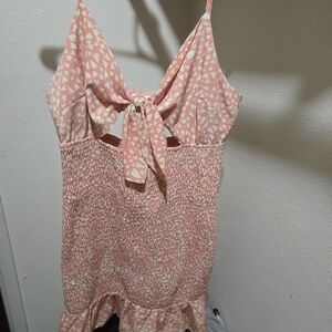 ACOA Heart Patterned Pink Dress